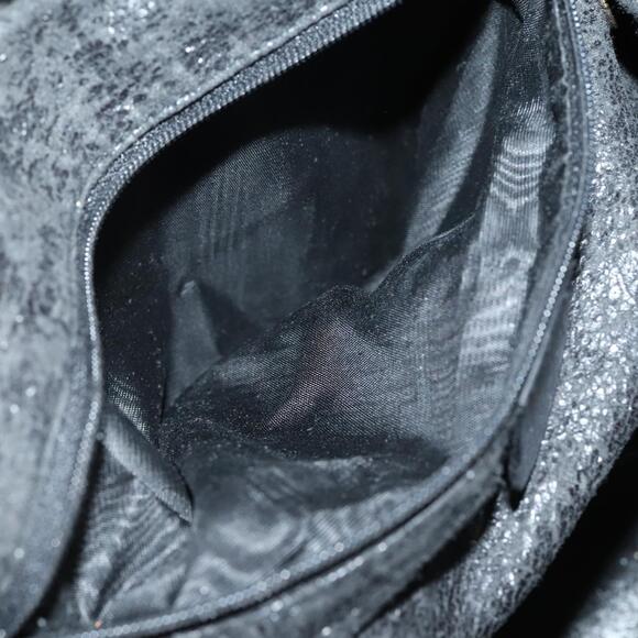 GUCCI Bamboo Shoulder Bag Suede 2way Black Gold 001 1577 Auth 144229 - Picture 11 of 16